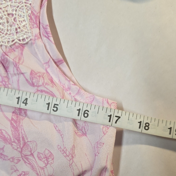 Pink Women's SleepwearIZZY + TOBY Pink Floral Nightgown Victorian Lace Cotton S - Picture 4 of 6